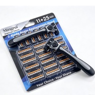 MingRui Double Layer Razor Blade Razor Men Shaving Razor 1+25 Blade