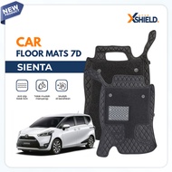 XSHIELD - 7D Sienta Car Mat Anti-Slip - Waterproof - Durable | FLOOR MATS 7D