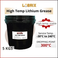LUBRIX Setroil High Temperature Grease Lithium Grease Bearing Grease Minyak Grease Gris Bearing 5KG