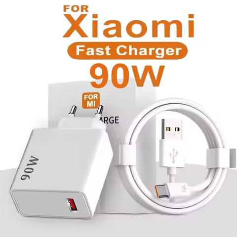 90W Super Fast Charger Quick Charger USB 3.0 Type- C Cable EU Charge Adapter For Xiaomi 16 15 14 Ult