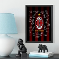 AC Milan 2007 Championship Championship Full Team Signature Solid Wood Decorative Photo Frame Photo 