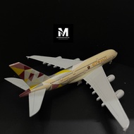 MÔ HÌNH MÁY BAY A380 ETIHAD TỈ LỆ 1:400 (20CM) SƠN TĨNH ĐIỆN BÓNG ĐẸP CAO CẤP