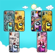 soft black Samsung Galaxy A32 4G A32 5G A41 A42 5G A51 A52 4G A52 5G A71 A72 4G Among Us Game T phone case
