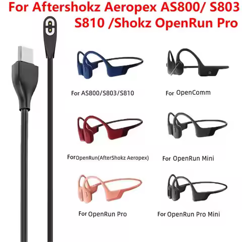 Magnetic Charger USB/Type-C Charging Cable For Shokz OpenRun Air For Aftershokz Aeropex AS800/ S803/