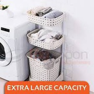 3 Tier Laundry Basket with Wheels