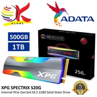 ADATA XPG SPECTRIX S20G / SPECTRIX S40G RGB PCIE GEN 3X4 M.2 2280 SSD SOLID STATE DRIVE - 256GB 500G