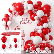 MERAH Chinese New Year balloon set red gold happy birthday hut RI 17 an red white red gold 124pcs bi