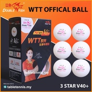 New 2022 Double Fish WTT Official Table Tennis Ball 3 Star V40+ 6 Balls per box Bola Ping Pong Tenis