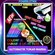 【4 FEET IP65 OUTDOOR T8 4FT LED COLOFUL/ RAINBOW VIRIABLE LIGHT TUBE /T8 LED RUNNING LIGHT COLOUR TU