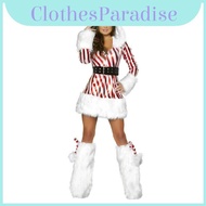 Christmas Candy Themed Cane Costume For Women With Polyester Shows Holiday For
