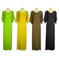 Multicolor Plain Kaftan / Candy Bat Shirt 3/4 Sleeves Three Tribes of Azah Batek