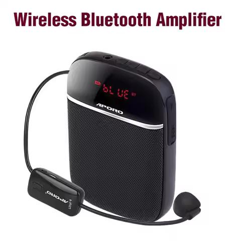 APORO T2 10W Mini Fashion Bluetooth Wired/UHF Wireless Microphone Guide Headset Teaching Lecture Ded