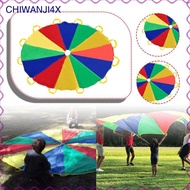 [chiwanji4x] Play Parachute Convenient Storage Multicolored Social Activity Skills with Handles for 