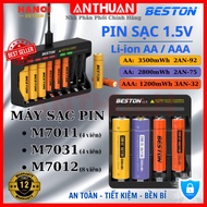 Beston 1.5V AA AAA rechargeable battery, Primary battery charger 2A Chopsticks 3A M7011 M7012 M7031 