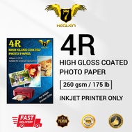 7 Heaven 4R Glossy Photo Paper 260gsm RC For Inkjet Printer