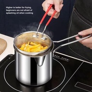 Small Frying Pan with Frying Basket Mini Frying Pan Suitable for Home Frying French Fries