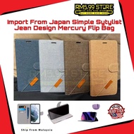 Honor Japan Luxury Simple Jeans Style Mercury Wallet Flip Bag Case X7 X8 X9 X6a X6