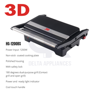 3D Panini HG-1200BS Grill