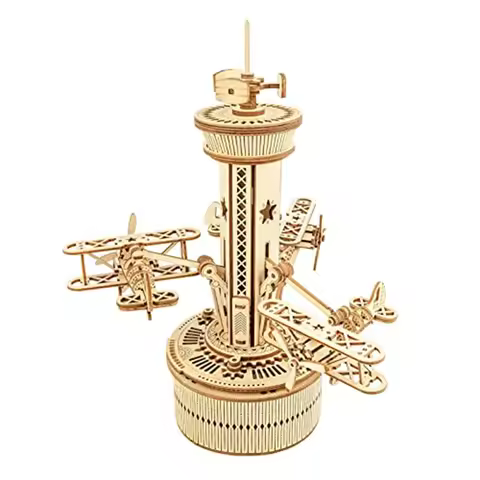 Robotime Roker 3D Wooden Puzzles for Adults DIY Musical Box Model Kit to Build Self-Assembly Buildin