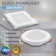 12w 18w 20W LED glass Recessed Downlight LED panel LIght Round Square Panel downlight LED Spot Light