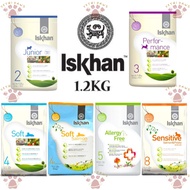 ISKHAN Dog Food 1.2kg (Junior, Performance, Soft Chicken, Soft Salmon, Allergy, Sensitive)