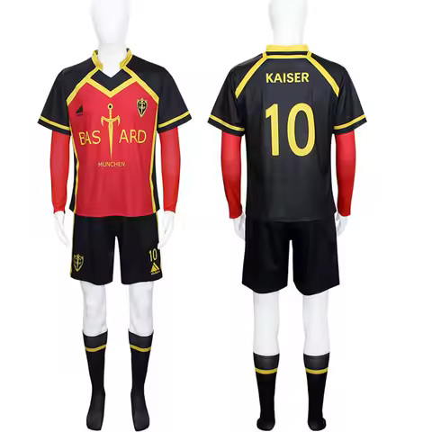 Anime Blue Lock Printed Cosplay Kaiser Ness Isagi Kurona Hiori Costume set Jersey Bastard Munchen Fo