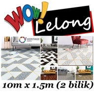 Tikar Getah 10m x 1.5m (5 kaki) Tebal 0.4mm Tikar Getah Sponge 2mm PVC Vinyl Carpet Flooring Rug Mat Karpet