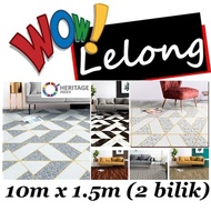 Tikar Getah 10m x 1.5m (5 kaki) Tebal 0.4mm Tikar Getah Sponge 2mm PVC Vinyl Carpet Flooring Karpet