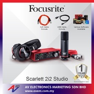 Focusrite Scarlett 2i2 Studio 2x2 USB Audio Interface with Microphone and Headphones (3rd Generation