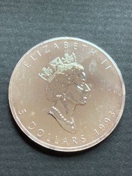 加拿大楓葉銀幣🪙 伊利沙白II世 9999 1安士純銀幣