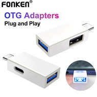 Fonken 2 in 1 Type C Hub Adapter Type C to USB 3.0 OTG 5V/2A Charging Port Type C OTG Adapter for Ph