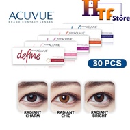 (30 pcs) Acuvue Define Daily Disposable Silicone Hydrogel Cosmetic Color Contact Lenses 2/3