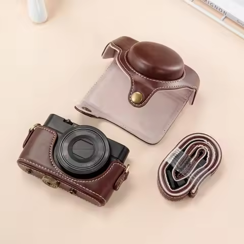 For Sony RX100M6 Camera Bag RX100 M2 M3 M4 M5A M5 Pu Leather Protective Case Anti-fall Scratchproof 