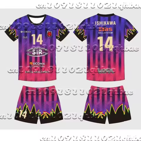 2025 Perugia Super Cup Ishikawa Yuki Same Volleyball Team Set Short Sleeve Sleeveless Quick Drying B