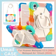Rugged Shockproof Case For Huawei Matepad Air 12 2024 2025 360° Rotating Handle Tablet Case
