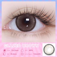 Midroo [COD] เลนส์มินิแฟชั่น เลนส์สายฝอ คอนแทคเลนส์ Color Lens Azure Brown/Blue/Grey 14.0มม รายเดือน