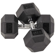 Featured Product Rubber Encased Hex Dumbbells, 45 Lbs Pair, Black