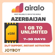 🇸🇬[SG SELLER]🇸🇬 Airalo eSIM – Azerbaijan Data | 100% Digital SIM | No Roaming Charges | QR Code Deli