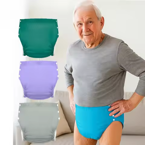 Comfort Adult Diaper Training Pants For Women Men Elderly Washable Nappies Cloth Diapers Reusable Di