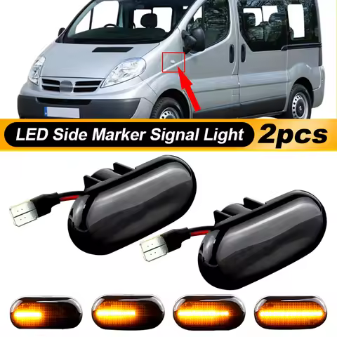 2x Led Dynamic Side Marker Turn Signal Lights For Nissan Interstar Bus X70 X83 Pritsche/Fahrgestell