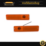 Side Light Square Shape 2pcs Orange Lens Jeep Cj5 Cj6 Cj7 Cj8 Year 1945-1975