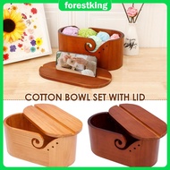 Oval Wool Holder Elliptical Yarn Bowl Wooden Knitting Bowl Yarn Holder for Crochet and Knitting Proj