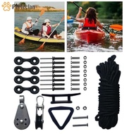 [Perfeclan] Kayak Boat Anchor Trolley Included 30 Feet of Rope Screws and Nuts Cleat