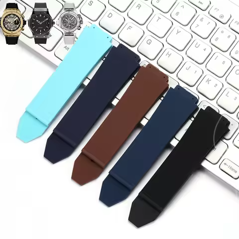 Big Bang Watch Band Suitable for Hublot Big Bang 19mm 25mm Men's Waterproof Strap Replacement Silico