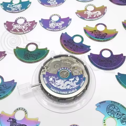 Zodiac Dragon NH35 Movement Automatic Hammer Rotor Metal Patch Fits 4R35B 4R36 NH35 NH36 Movement Se