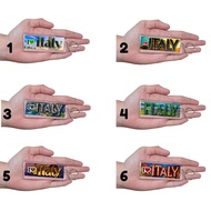 OHANA .. Rectangle Keychain Souvenir - I love Italy Design