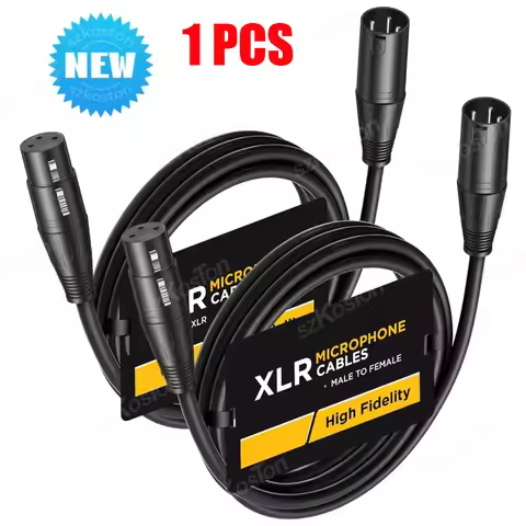 1-10M XLR Cables Male to Female 3-Pin Balanced XLR Cable Stage Recording Studio Audio Interface for 