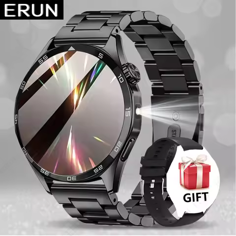 ERUN Men's Smartwatch Compatible for iPhone Android, Wireless Fitness Tracker with Wireless Calling/