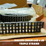 Triple Chain 06B 06B-3 06Bx3R Roller Chain 06B 06B-3 06Bx3R Triplex Chain Triplex Chain Triple 06B