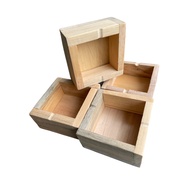 KAYU [DEASHOP] Wooden Box Ashtray - AESTHETIC Box Wooden Cigarette Ashtray - Box Ashtray Size 11cm